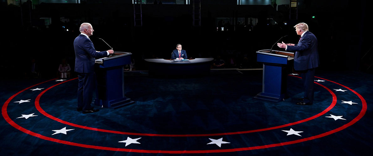 مناظرة أخيرة بين ترامب وبايدن قبل أيام من الانتخابات