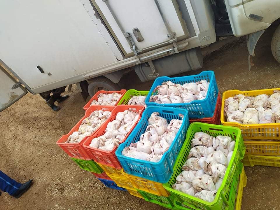 حجز 6 قناطير من اللحوم الفاسدة بالبيض