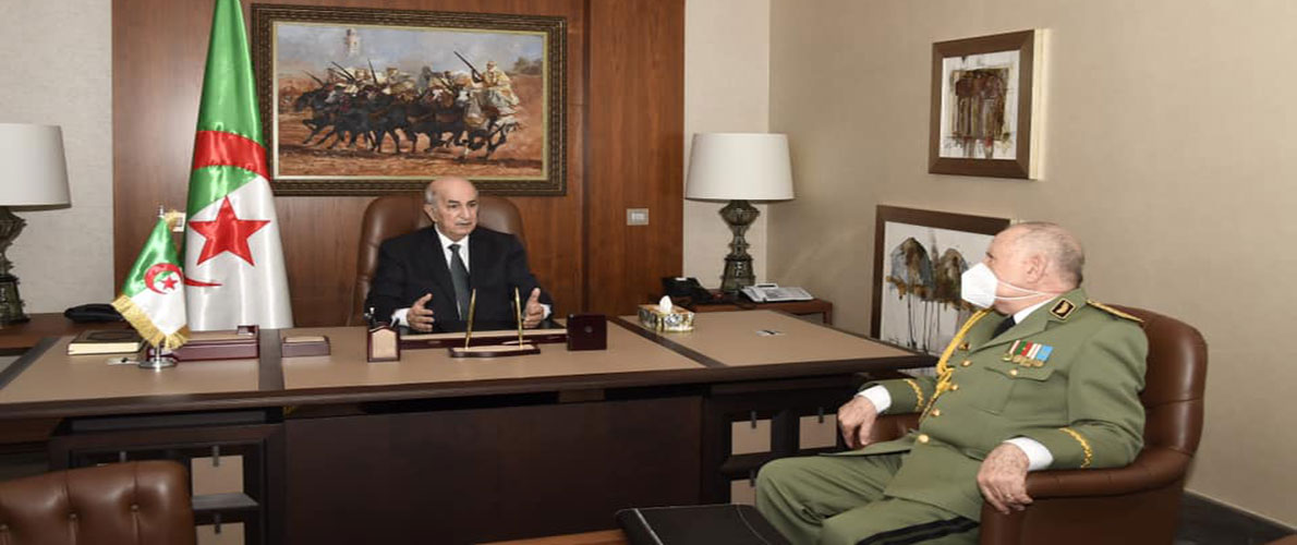 جلسة عمل بين الرئيس تبون والفريق شنقريحة