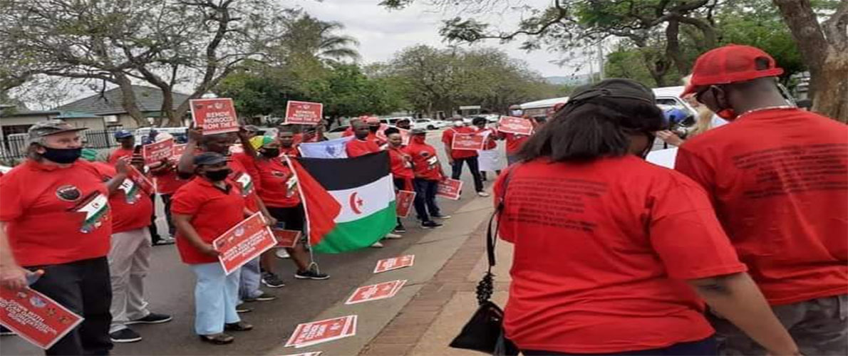 أحزاب جنوب إفريقية تتظاهر أمام السفارة المغربية