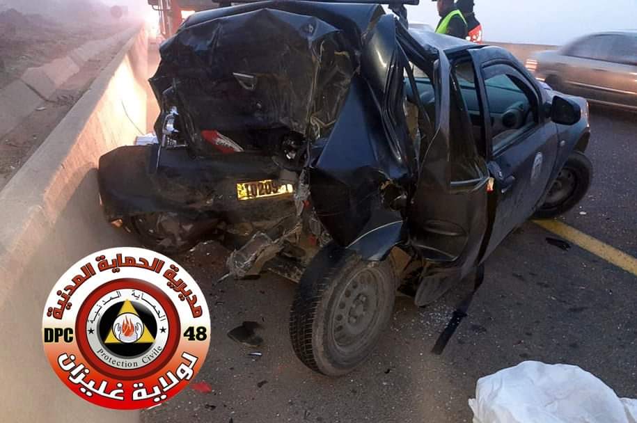 وفاة شخصين في حادث مروع بغليزان