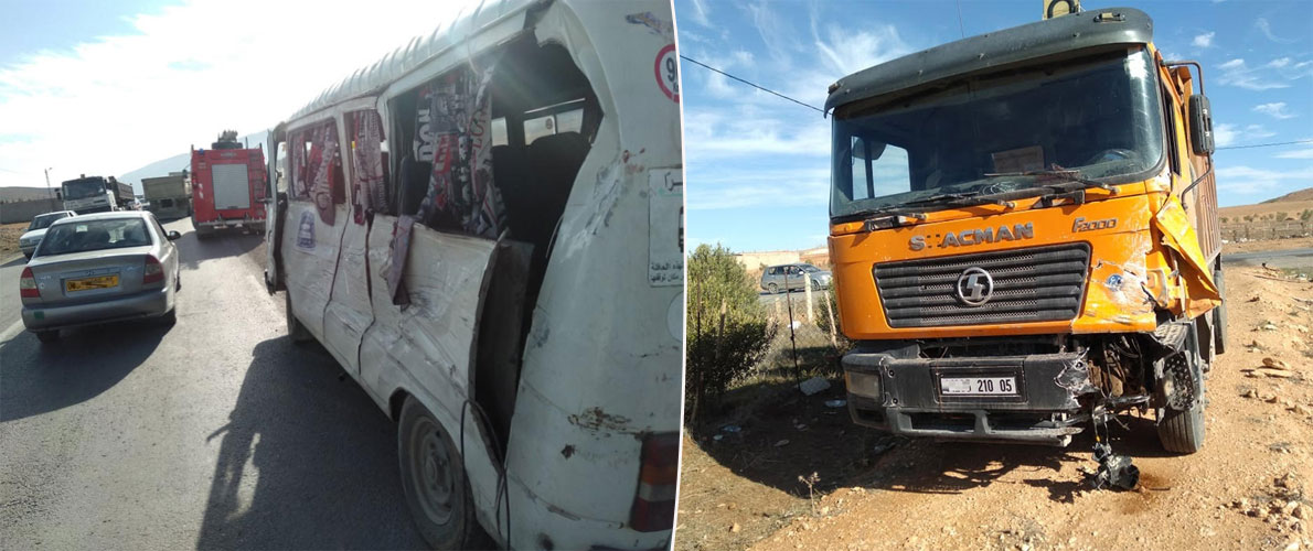 حادث مرور يخلف 14 جريحا منهم 06 في حالة خطرة