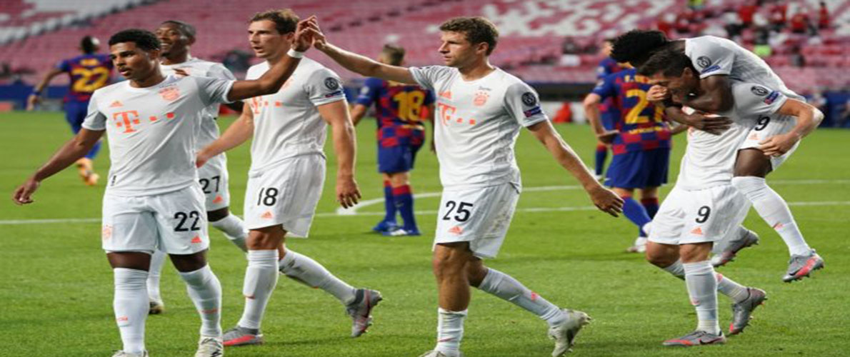 البايرن يفوز على البارصا بنتيجة تاريخية